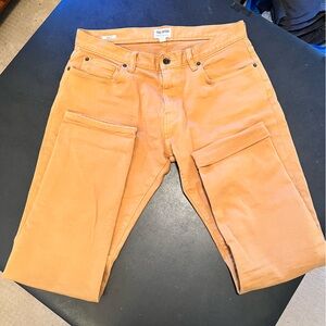 Todd Snyder slim stretch denim in tan